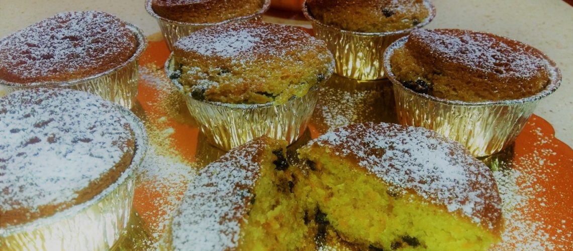 Muffin con zucca e gocce di cioccolato